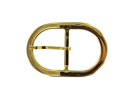 Boucle de ceinture ovale laiton - 40 mm - bouclerie - accessoire - Cuir en Stock