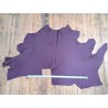 Demi peau de cuir de taurillon - Prune mat - Cuir en Stock