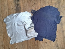 Lot de 2 peaux de cuir d'agneau et de chèvre - Bonnes affaires