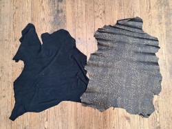 2 peaux de cuir de chèvre et d'agneau - Bonne affaire - Cuir en Stock