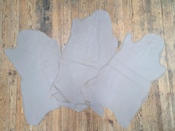 Lot de 3 peaux de cuir stretch - Gris plume