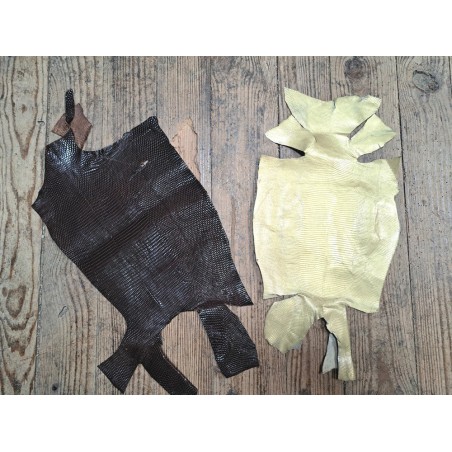 Lot de 2 peaux de cuir de lézard - A - Cuirenstock