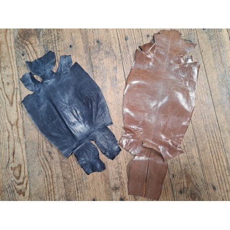 Lot de 2 peaux de cuir de lézard - D - Cuirenstock