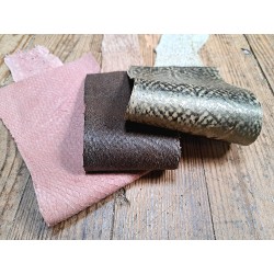 3 peaux uniques - Saumon - D - Cuir en Stock