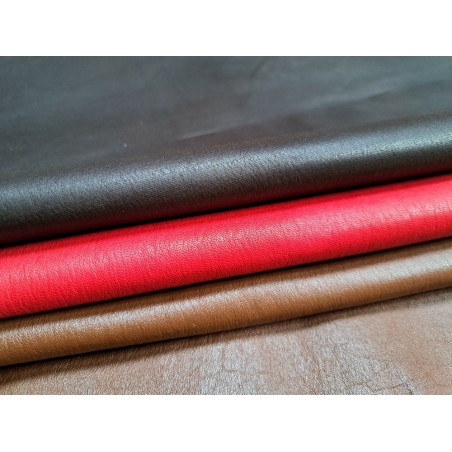 Lot de 3 peaux de cuir stretch - couleurs diverses - Cuir en Stock