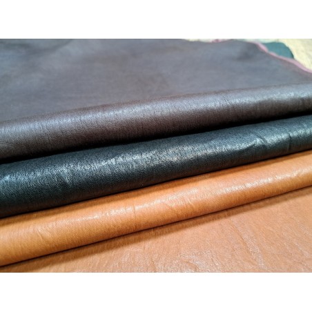 Lot de 3 peaux de cuir stretch - couleur diverses - Cuir en Stock
