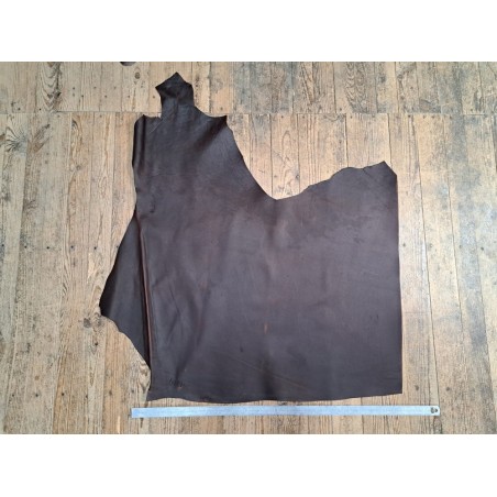 Morceau de cuir gras pullup - Marron - B - Cuir en Stock