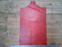 morceau rectangulaire 82x52 cm - brique - cuir en stock