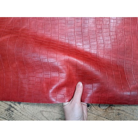 morceau rectangulaire 82x52 cm - brique - Cuirenstock