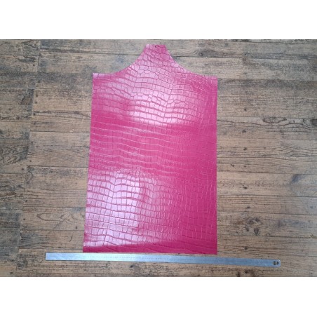 morceau rectangulaire 82x52 cm - rose - cuir en stock