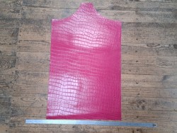 morceau rectangulaire 82x52 cm - rose - cuir en stock