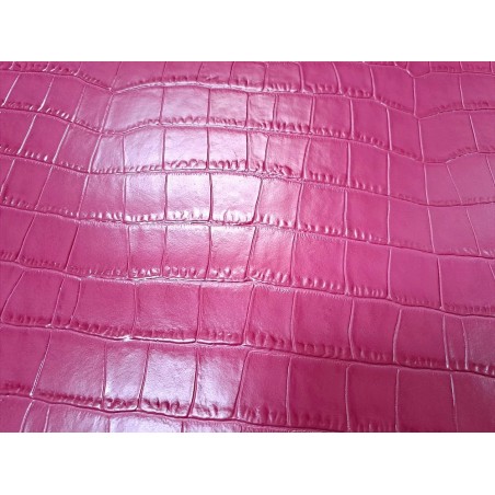 Morceau unique 82x59 - N°4 - Crocodile - Rose - Cuir en Stock