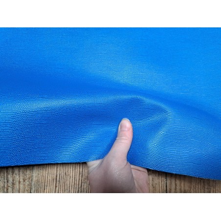 Morceau unique 82x59 - N°6 - Lézard - Bleu roi - Cuir en Stock
