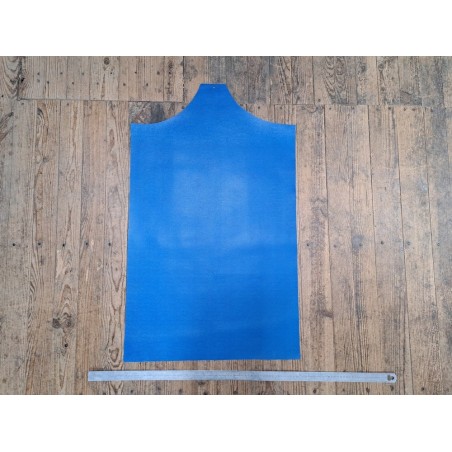morceau rectangulaire 82x52 cm - bleu océan - cuir en stock