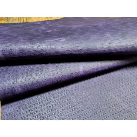 morceau rectangulaire 82x52 cm - pullup - violet - crocodile - cuirenstock
