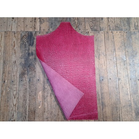 Morceau unique 82x59 - N°17 - Crocodile - Rose framboise