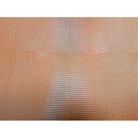 morceau rectangulaire 82x52 cm - abricot - lézard - Cuirenstock