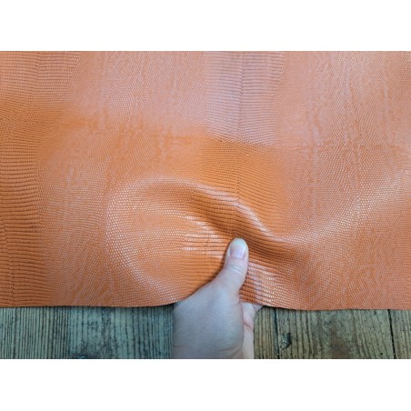 Morceau unique 82x59 - N°18 - Lézard - Abricot - Cuirenstock