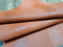 morceau rectangulaire 82x52 cm - abricot - lézard - cuirenstock