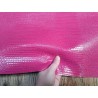 morceau rectangulaire 82x52 cm - rose - caïman - Cuirenstock