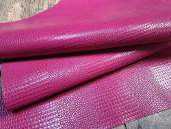 morceau rectangulaire 82x52 cm - rose - caïman - cuirenstock