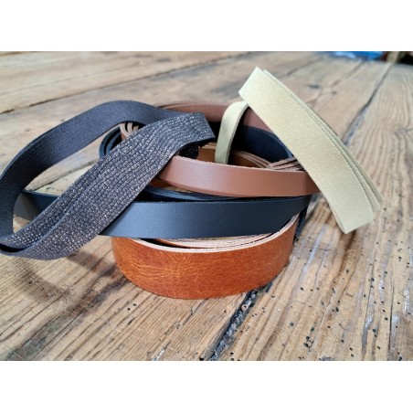 5 bandes de cuir classique ou à effet - 2ème choix