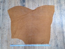 Peau de veau velours camel - félin - maroquinerie - Cuirenstock