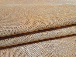 Peau de veau velours - jaune - géométrique - maroquinerie - cuirenstock