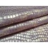 Peau de veau velours - parme - crocodile - maroquinerie - cuirenstock