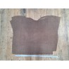 Peau de veau velours - brun - crocodile - maroquinerie - cuir en stock