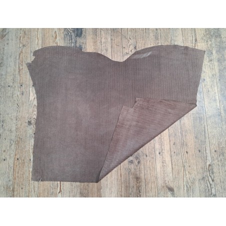 Peau de veau velours - brun - crocodile - maroquinerie - cuirenstock