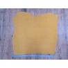 Peau de veau velours - jaune - crocodile - maroquinerie - cuir en stock