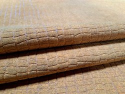 Peau de veau velours - jaune - crocodile - maroquinerie - cuirenstock