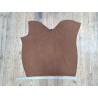Peau de veau velours - marron - crocodile - maroquinerie - cuir en stock