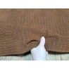 Peau de veau velours - marron - crocodile - maroquinerie - Cuir en stock