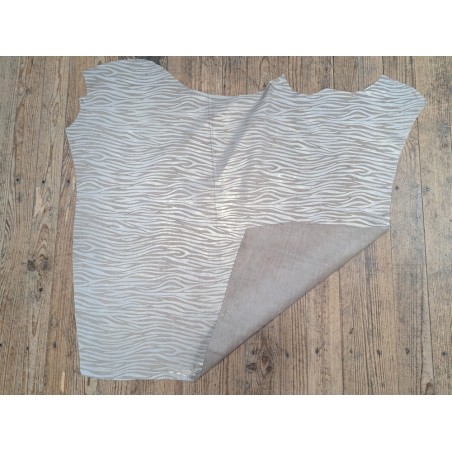 L'UNIQUE N°11 - Beige/Blanc - Cuir en Stock