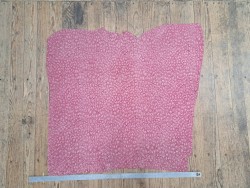 Peau de veau velours - rose - léopard - maroquinerie - cuir en stock