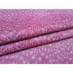 Peau de veau velours - rose - léopard - maroquinerie - cuirenstock