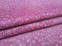 Peau de veau velours - rose - léopard - maroquinerie - cuirenstock