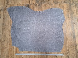 Peau de veau velours - gris - léopard - maroquinerie - cuir en stock