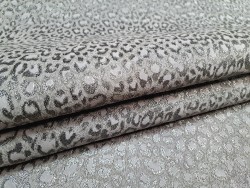 Peau de veau velours - gris - léopard - maroquinerie - cuirenstock