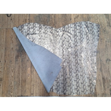 L'UNIQUE N°18 - Gris clair métallisée doré - Cuir en Stock