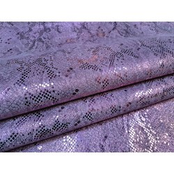 Peau de veau velours - parme - serpent - maroquinerie - cuirenstock