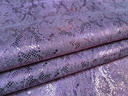 Peau de veau velours - parme - serpent - maroquinerie - cuirenstock