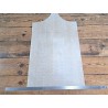 morceau rectangulaire 82x52 cm - crème - crocodile - cuir en stock