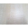 Morceau unique 82x59 - N°1- Crocodile - Crème - Cuir en Stock