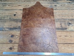 morceau rectangulaire 82x52 cm - froissé - bronze - cuir en stock