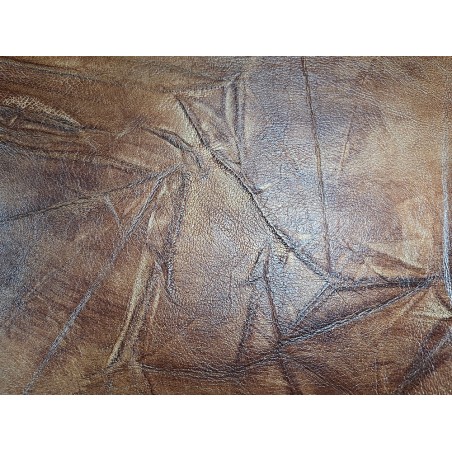 Morceau unique 82x59 - N°5 - Effet froissé - Bronze - Cuir en Stock