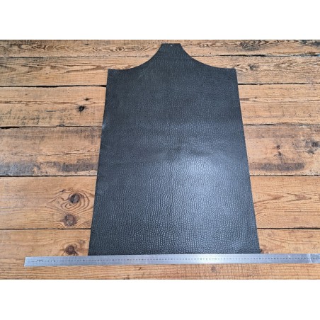 morceau rectangulaire 82x52 cm - caïman - charbon - Cuirenstock