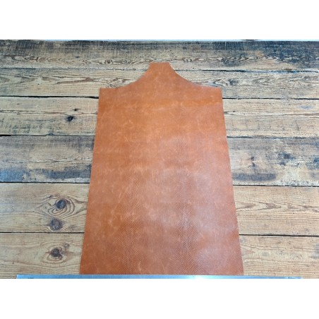 morceau rectangulaire 82x52 cm - karung - caramel - cuir en stock